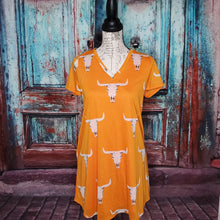 Cargar imagen en el visor de la galería, &lt;transcy&gt;Vestido vaquero naranja&lt;/transcy&gt;