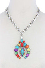 Load image into Gallery viewer, Multi Stone Pendant Necklace