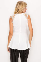 Load image into Gallery viewer, Floral Crochet Lace Belted Top