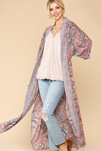 Load image into Gallery viewer, Mix-printed Open Front Kimono With Side Slits