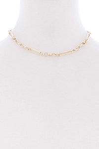Metal Single Chain Short Necklace