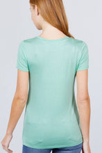 Load image into Gallery viewer, Short Sleeve Scoop Neck Top With Pocket