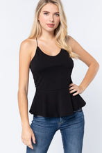 Load image into Gallery viewer, V-neck Cami Peplum Knit Top