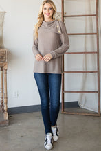 Load image into Gallery viewer, Buttoned Flap Mock Sweater