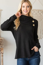 Load image into Gallery viewer, Buttoned Flap Mock Sweater