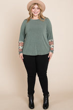 Load image into Gallery viewer, Plus Size Solid Casual Long Sleeves Top