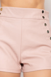 Side Button Detailed Jacket & Shorts Set