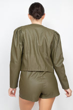 Cargar imagen en el visor de la galería, Side Button Detailed Jacket &amp; Shorts Set