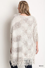 Load image into Gallery viewer, Chunky Knit Sweater Frayed Trim