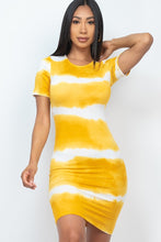 Cargar imagen en el visor de la galería, Stripe Tie-dye Printed Midi Dress
