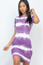 Load image into Gallery viewer, Stripe Tie-dye Printed Midi Dress