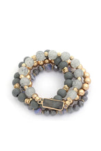 Load image into Gallery viewer, Rectangle Stone Beaded Bracelet Set