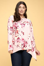 Load image into Gallery viewer, Floral Print Yummy Rib Knit Top