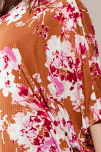 Cargar imagen en el visor de la galería, Floral Print Yummy Rib Knit Top