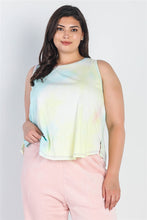 Load image into Gallery viewer, Plus Tie-dye Round Neck Sleeveless Top