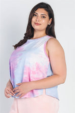 Load image into Gallery viewer, Plus Tie-dye Round Neck Sleeveless Top