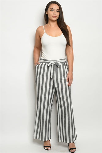 Black and White Striped Pants