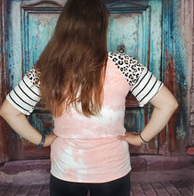 Load image into Gallery viewer, Tie-Dye Leopard Striped Blouse