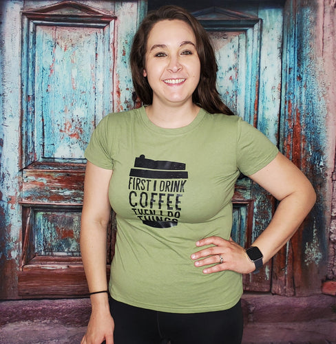 Coffee Green Graphic Tshirt