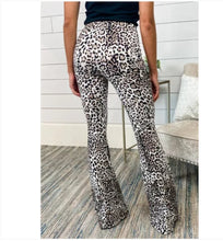 Load image into Gallery viewer, Leopard Print Bell Bottom Pants