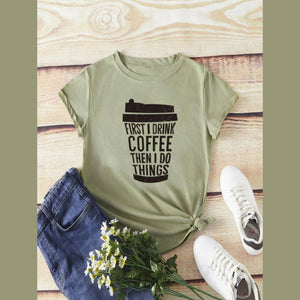 Coffee Green Graphic Tshirt
