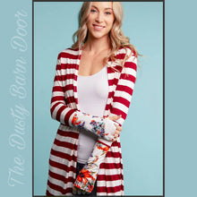 Load image into Gallery viewer, Striped Floral Cardigan