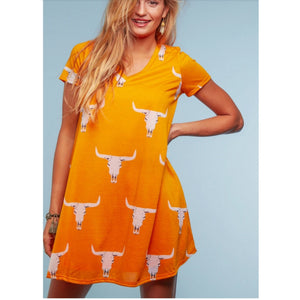 Orange Western Dress